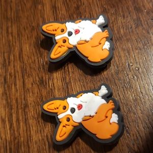 Corgi Croc charms 2 pack cute dog
